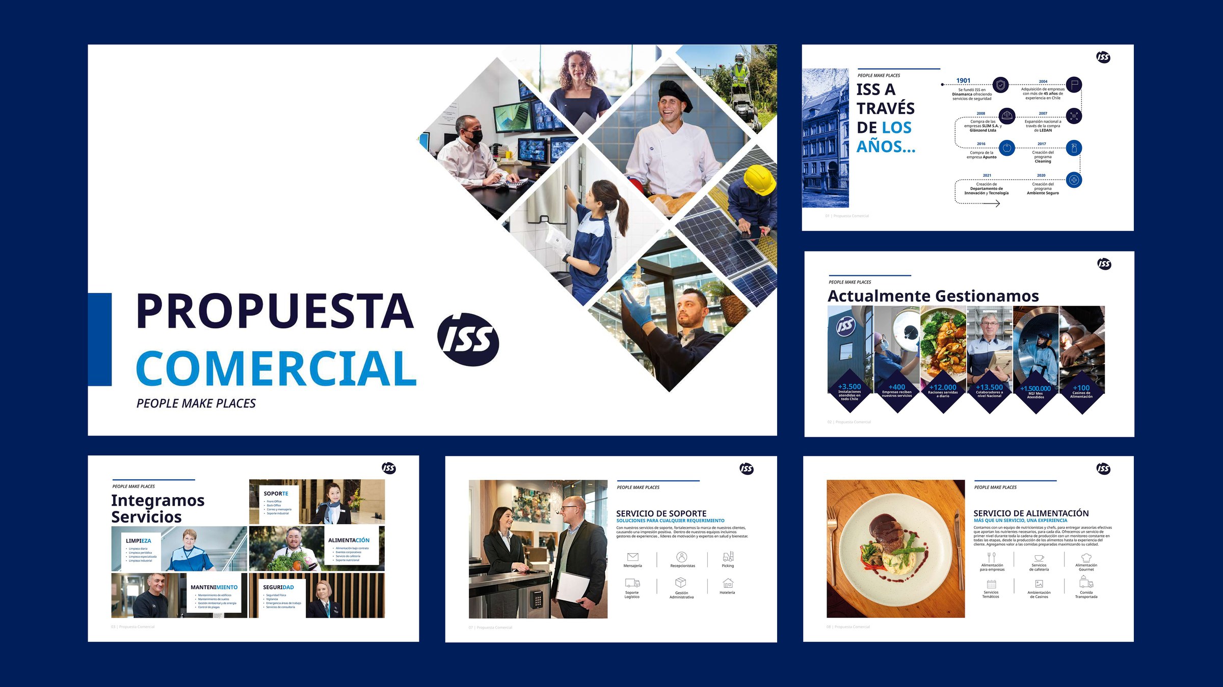 Segunda pieza del brochure de catering ISS.